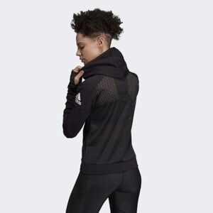 Adidas ZNE Fast Release Zip Up Hoodie Women’s Small Mesh Back Athletic Jacket